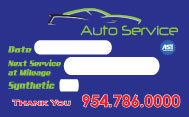 Automotive Oil Change Stickers