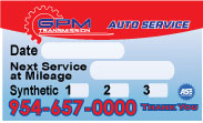 Automotive Oil Change Stickers