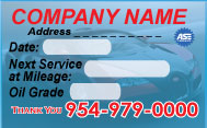 Automotive Oil Change Stickers