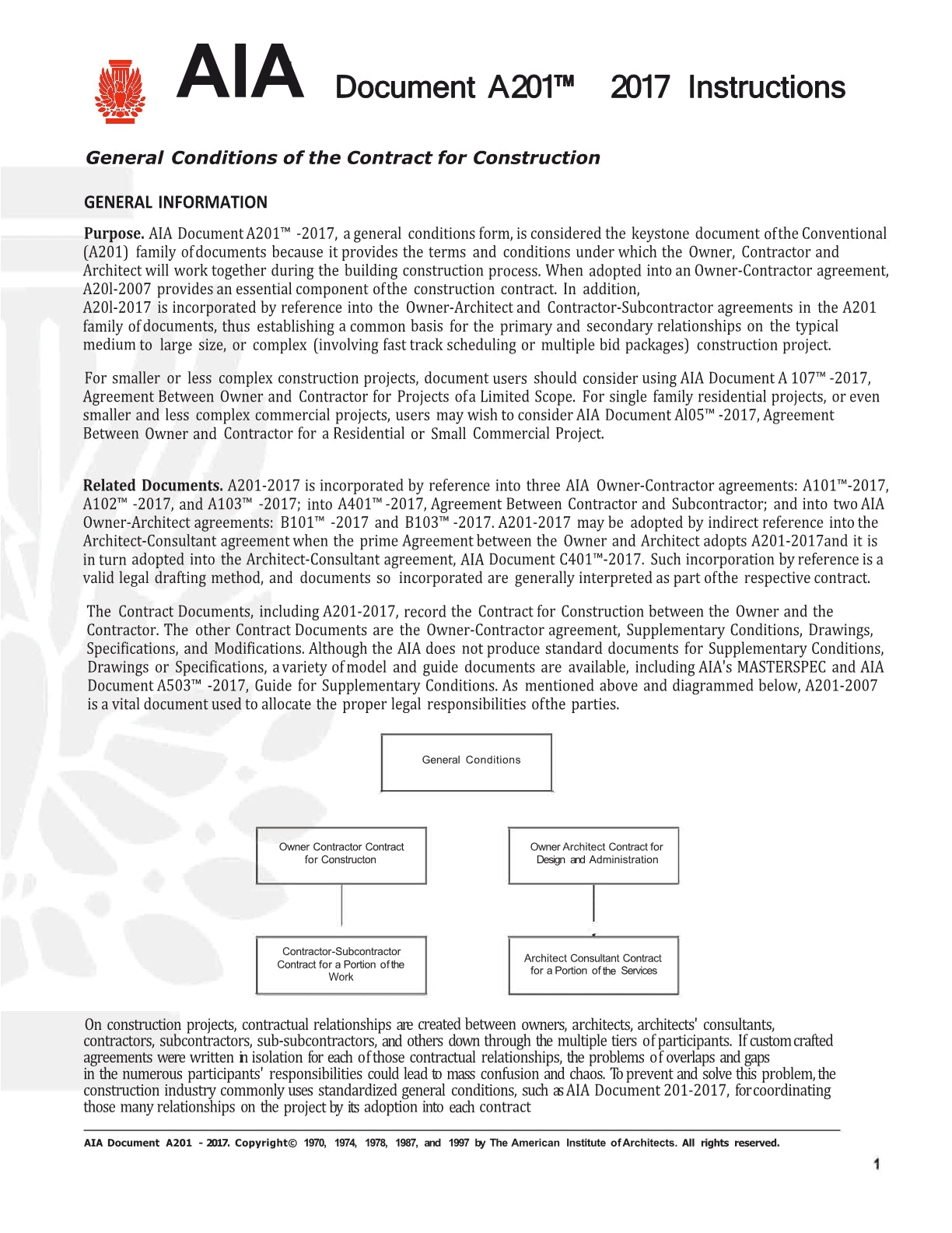 A201-2017 General Conditions of the Contract for Construction