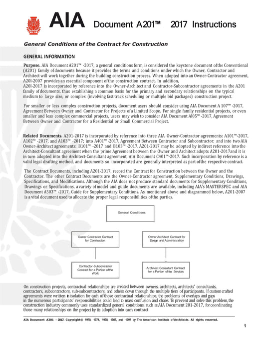 A201-2017 General Conditions of the Contract for Construction